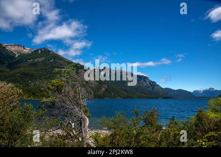 Rivadavia Lake am Los Alerces National Park, Provinz Chubut, Argentinien Stockfoto