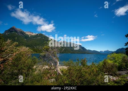 Rivadavia Lake am Los Alerces National Park, Provinz Chubut, Argentinien Stockfoto