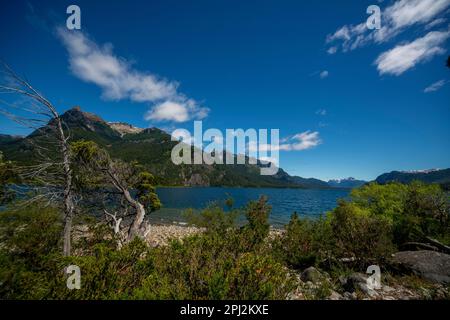 Rivadavia Lake am Los Alerces National Park, Provinz Chubut, Argentinien Stockfoto