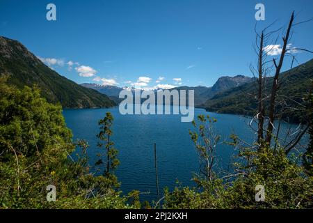 Rivadavia Lake am Los Alerces National Park, Provinz Chubut, Argentinien Stockfoto