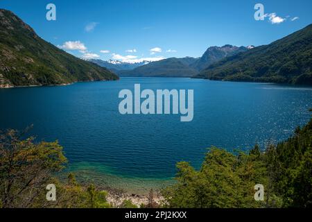 Rivadavia Lake am Los Alerces National Park, Provinz Chubut, Argentinien Stockfoto