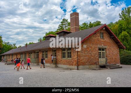 Dachau, Deutschland, 15. August 2022: Gebäude im KZ Dachau in Deutschland. Stockfoto