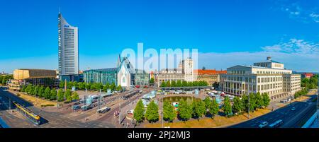 Leipzig, Deutschland, 9. August 2022: Aus der Vogelperspektive der Universität Leipzig. Stockfoto