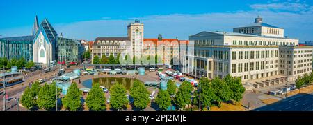 Leipzig, Deutschland, 9. August 2022: Aus der Vogelperspektive der Universität Leipzig. Stockfoto