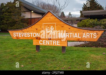 Japanisches Kampfsportzentrum Richmond Canada. Es wurde 1972 eröffnet und war das erste Dojo, das im traditionellen japanischen Architekturstil erbaut wurde - Heimat des S Stockfoto