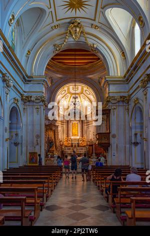 Positano, Italien, 21. Mai 2022: Innere der Kirche Chiesa di Santa Maria Assunta in Positano, Italien. Stockfoto
