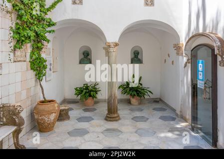 Anacapri, Italien, 20. Mai 2022: Innenansicht der Villa San Michele in Anacapri, Italien. Stockfoto