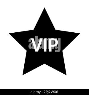 VIP-Symbolvektor für Grafikdesign, Logo, Website, soziale Medien, mobile App, BENUTZEROBERFLÄCHE Stock Vektor