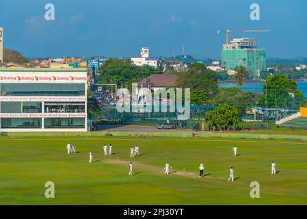 Galle, Sri Lanka, 20. Januar 2022: Blick auf einen Cricketplatz in Galle, Sri Lanka. Stockfoto