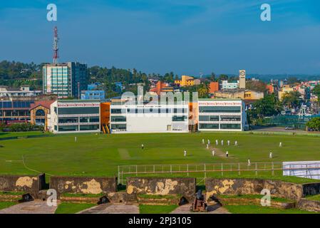 Galle, Sri Lanka, 20. Januar 2022: Blick auf einen Cricketplatz in Galle, Sri Lanka. Stockfoto