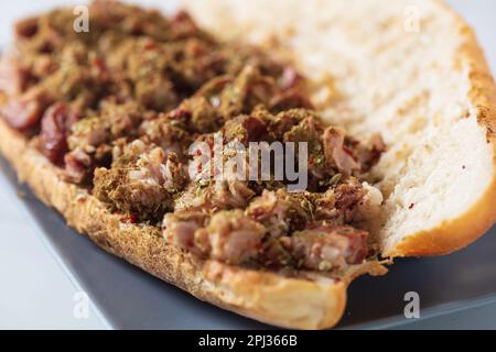 Traditionelle Türkische Küche, Kokorec. Izmir kokorec Stockfoto