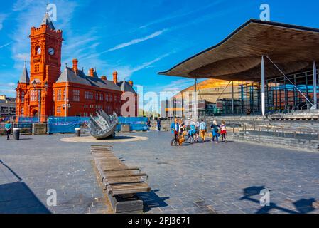 Cardiff, Wales, 17. September 2022: Blick auf den Senedd in Cardiff, Wales. Stockfoto