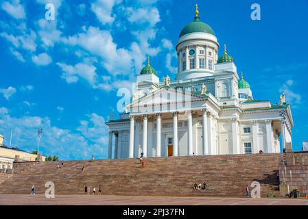 Helsinki, Finnland, 21. Juli 2022: Blick auf die Kathedrale von Helsinki, Finnland. Stockfoto