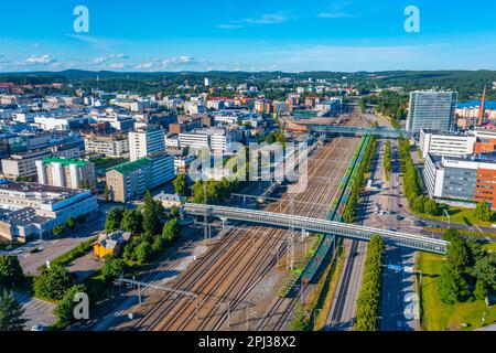 Jyväskylä, Finnland, 24. Juli 2022: Panoramablick auf das Zentrum von Jyväskylä, Finnland Stockfoto