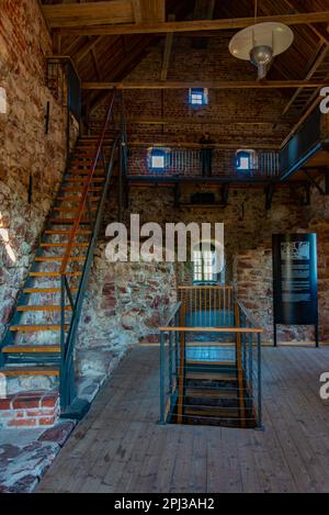 Kastelholm, Finnland, 31. Juli 2022: Das Innere der Burg Kastelholm auf den Inseln Aland in Finnland. Stockfoto