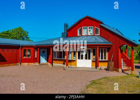 Kastelholm, Finnland, 31. Juli 2022: Postweg durch die Inseln Aland in Finnland. Stockfoto