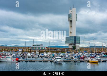 A Coruna, Spanien, 11. Juni 2022: Blick auf den Hafen Von A Coruna, Spanien. Stockfoto