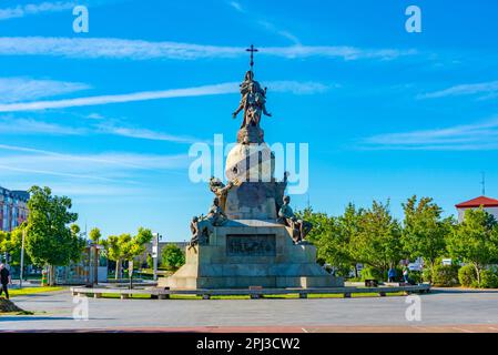 Valladolid, Spanien, 7. Juni 2022: Monumento a ColГіn in der spanischen Stadt Valladolid. Stockfoto