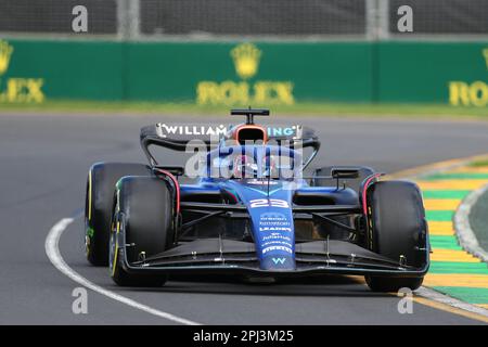 Albert Park, Melbourne, Victoria, Australien. 31. März 2023. FIA Formel-1-Weltmeisterschaft 2023 – Formel-1-Rolex-Grand-Prix in Australien – Alexander Albon aus Thailand fährt den (23)Williams Racing FW45 während der FIA Formel-1-Weltmeisterschaft 2023 – Bildgutschrift: brett keating/Alamy Live News Stockfoto