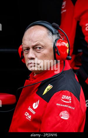 Melbourne, Australie. 31. März 2023. VASSEUR Frédéric (FRA), Teamleiter und Geschäftsführer der Scuderia Ferrari, Porträt während der Formel 1 des Rolex Australian Grand Prix 2023, 3. Runde der Formel-1-Weltmeisterschaft 2023 vom 31. März bis 2. April 2023 auf dem Albert Park Circuit in Melbourne, Australien – Foto Xavi Bonilla/DPPI Kredit: DPPI Media/Alamy Live News Stockfoto