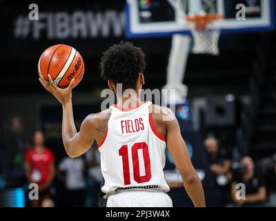 Spanien, Teneriffa, 28. September 2018: Kanadischer Basketballspieler Nirra Fields während der FIBA Women's Basketball World Cup in Spanien. Stockfoto