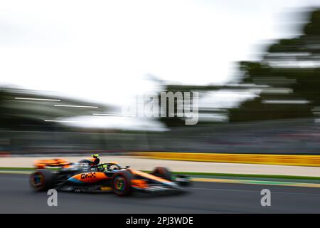 Melbourne, Australien. 31. März 2023. Lando Norris (GBR) McLaren MCL60. 31.03.2023. Formel-1-Weltmeisterschaft, Rd 3, Australian Grand Prix, Albert Park, Melbourne, Australien, Übungstag. Das Foto sollte wie folgt lauten: XPB/ . Kredit: XPB Images Ltd/Alamy Live News Stockfoto