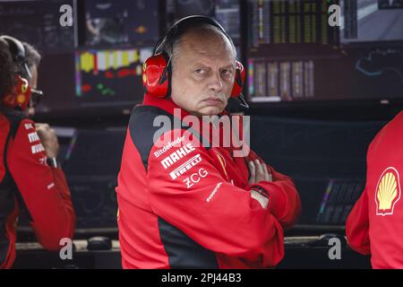 Melbourne, Australien. 31. März 2023. Melbourne, Australien – 31./03. Januar 2023, VASSEUR Frederic (FRA), Teamleiter und Geschäftsführer der Scuderia Ferrari, Porträt während der Formel 1 Rolex Australian Grand Prix 2023, 3. Runde der Formel-1-Weltmeisterschaft 2023 vom 31. März bis 2. April 2023 auf dem Albert Park Circuit in Melbourne, Australien – Foto: Xavi Bonilla/DPPI/LiveMedia Credit: Independent Photo Agency/Alamy Live News Stockfoto