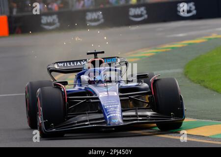 Melbourne, Australien, 31. März 2023. Alexander Albon (23), der am 31. März 2023 beim Formel-1-Training beim australischen Formel-1-Grand-Prix auf der Melbourne Grand-Prix-Rennstrecke in Albert Park, Australien, für Williams Racing fährt. Kredit: Dave Hewison/Speed Media/Alamy Live News Stockfoto