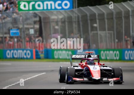 Melbourne, Australien, 31. März 2023. Oliver Goethe (6), der während der Formel-3-Qualifizierung beim australischen Formel-1-Grand-Prix am 31. März 2023 auf dem Melbourne Grand Prix Circuit in Albert Park, Australien, für den Trident-Rennen fährt. Kredit: Dave Hewison/Speed Media/Alamy Live News Stockfoto