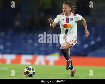 London, Großbritannien. 30. März 2023. Selma Bacha von Olympique Lyon während des UEFA Womens Champions League-Spiels auf der Stamford Bridge, London. Das Bild sollte lauten: Paul Terry/Sportimage Credit: Sportimage/Alamy Live News Stockfoto