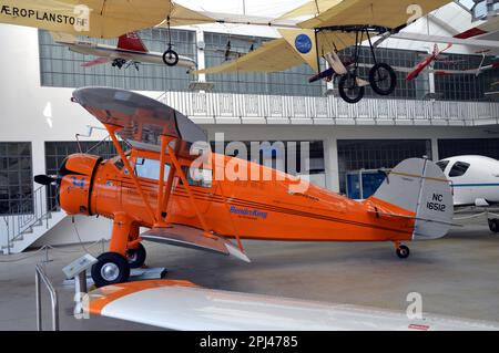 Deutschland, Oberbayern, Schleissheim - Fly-in (Flugtag) 4.-5. Juli 2015. NC16512 (c/n 4504) Waco YKS-6 der Sammlung Deutsches Museum. Stockfoto