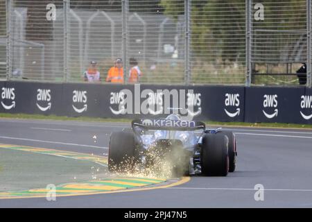 Melbourne, Australien, 31. März 2023. Alexander Albon (23) fährt zum Williams Racing beim australischen Formel 1 Grand Prix am 31. März 2023, auf der Melbourne Grand Prix Circuit in Albert Park, Australien. Kredit: Ivica Glavas/Speed Media/Alamy Live News Stockfoto