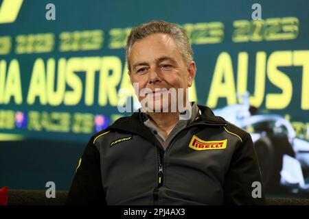 Melbourne, Australien. 31. März 2023. 31. März 2023, Albert Park, Melbourne, FORMEL 1 ROLEX AUSTRALIAN GRAND PRIX 2023, im Bild Head of Motorsport Mario Isola (Pirelli) Credit: dpa/Alamy Live News Stockfoto