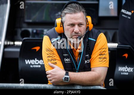 Melbourne, Australien. 31. März 2023. ZAK Brown (USA, McLaren F1 Team), F1 Grand Prix von Australien auf dem Albert Park Circuit am 31. März 2023 in Melbourne, Australien. (Foto von HIGH TWO) dpa/Alamy Live News Stockfoto