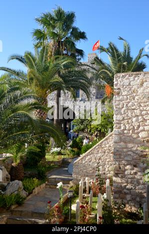 Türkei, Marmoris: Das Schloss, das 1522 in der Herrschaft von Suleiman dem Prachtvollen erbaut wurde, steht an der Stelle uralter Verteidigungsanlagen. Jetzt Stockfoto