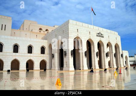 Oman, Muscat: Das Königliche Opernhaus wurde 2011 eröffnet. Bauunternehmer: Carillion. Stockfoto