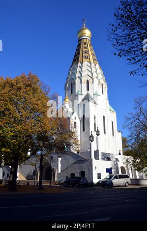 Deutschland, Sachsen, Leipzig: Die Russische Kirche (St. Alexi-Gedächtniskirche), erbaut 1912-13 zum Gedenken an die 22.000 Russen, die in der Schlacht von gefallen sind Stockfoto