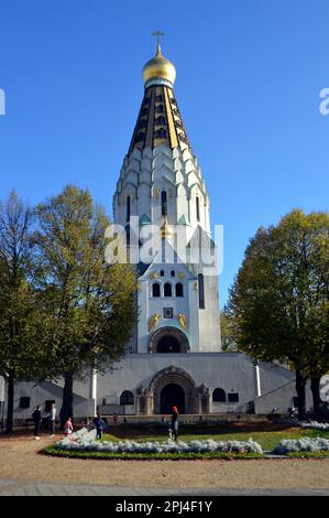 Deutschland, Sachsen, Leipzig: Die Russische Kirche (St. Alexi-Gedächtniskirche), erbaut 1912-13 zum Gedenken an die 22.000 Russen, die in der Schlacht von gefallen sind Stockfoto