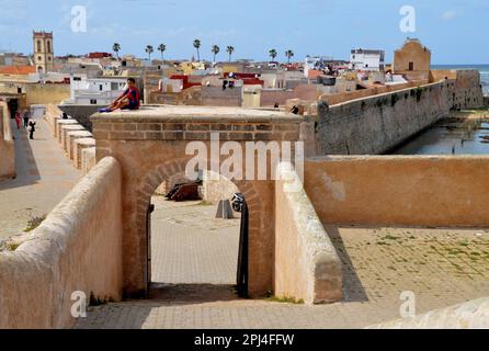 Marokko, El-Jadida, La Cité Portugaise: Die befestigte Stadt Mazagan, die 1502 von den Portugiesen gegründet wurde, war der letzte portugiesische Besitz auf Der A Stockfoto