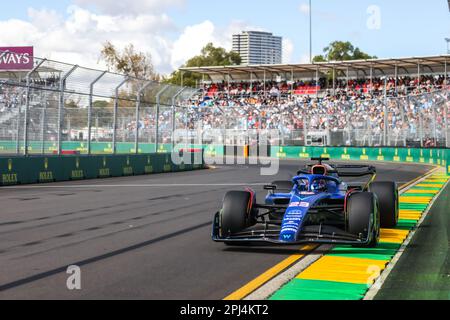 Melbourne, Victoria, Australien. 31. März 2023. MELBOURNE, AUSTRALIEN - MÄRZ 31: Alexander Albon aus Thailand fährt den Williams FW44 Mercedes während der Übung im australischen Grand Prix 2023 im Albert Park in Melbourne, Australien (Kreditbild: © Chris Putnam/ZUMA Press Wire) NUR REDAKTIONELLE VERWENDUNG! Nicht für den kommerziellen GEBRAUCH! Stockfoto