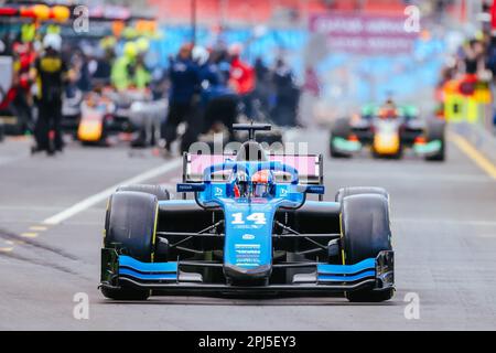 Melbourne, Victoria, Australien. 31. März 2023. MELBOURNE, AUSTRALIEN - MÄRZ 31: Jack Doohan von Invicta Virtuosi Racing F2 beim australischen Formel 1 Grand Prix 2023 am 31. März 2023 (Kreditbild: © Chris Putnam/ZUMA Press Wire) – NUR REDAKTIONELLE VERWENDUNG! Nicht für den kommerziellen GEBRAUCH! Stockfoto