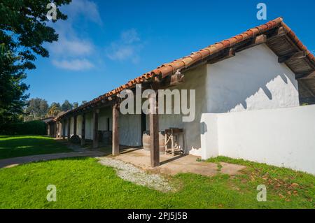 Santa Cruz Mission Historic Park in Kalifornien Stockfoto