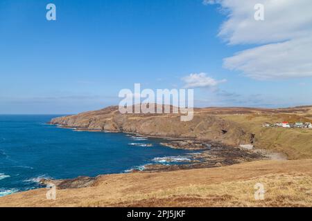 Blick in Richtung ARD Farr Hill vom ARD Beag Hill in der Nähe von Bettyhill, Schottland Stockfoto