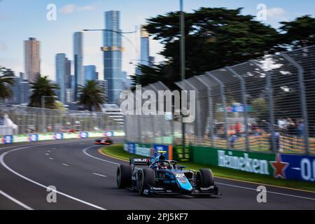 Melbourne, Australien - 31/03/2023 12 LECLERC Arthur (mco), DAMS, Dallara F2, Action während der 3. Runde der FIA Formel-2-Meisterschaft 2023 vom 31. März bis 2. April 2023 auf dem Albert Park Circuit, in Melbourne, Australien - Foto: Sebastiaan Rozendaal/DPPI/LiveMedia Stockfoto
