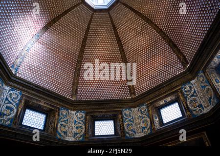 Tribuna, ein achteckiger Raum in den Uffizien mit Kunstwerken aus der Medici-Sammlung, darunter die Medici Venus, die Uffizien und Florenz Stockfoto