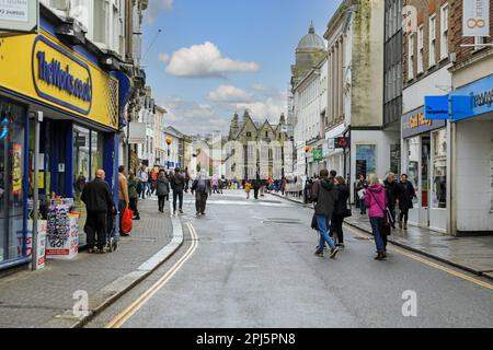 Die Coinage Hall ist ein viktorianisches Gebäude am Ende der Boscawen Street, Truro, Cornwall, Südwestengland, Großbritannien Stockfoto