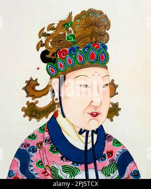 Wu Zetian (624-705), chinesische Kaiserin der Tang-Dynastie (665-705), Porträtmalerei, vor 1799 Stockfoto