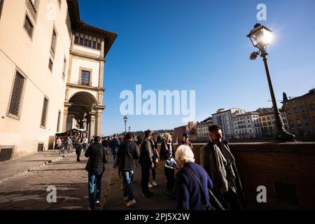 Fluss Arno in Florenz Stockfoto