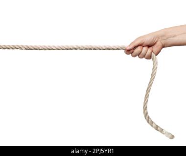 Handziehseil Wettkampfanstrengung stärkt den Erfolg Stockfoto