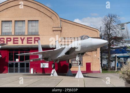 F 15 Eagle-Kampfflugzeug vom Speyer Technik Museum Stockfoto